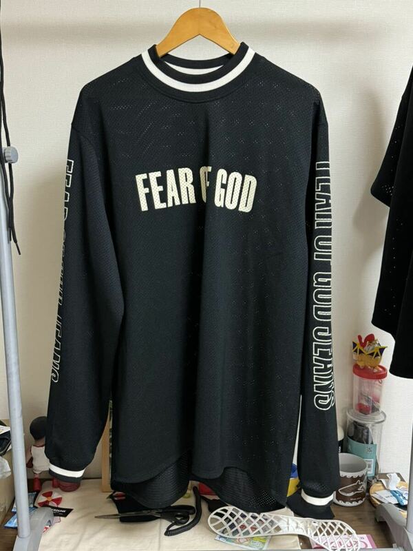 xl fear of god collection メッシュ ロンT 長袖Tシャツ 