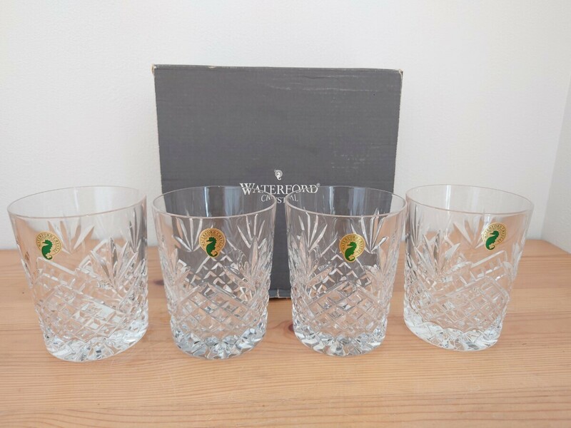 ★WATERFORD CRYSTAL シアラ ダブルオールドファッション ロックグラス 4個セット★検)ウォーターフォード クリスタル 12オンス 【未使用】