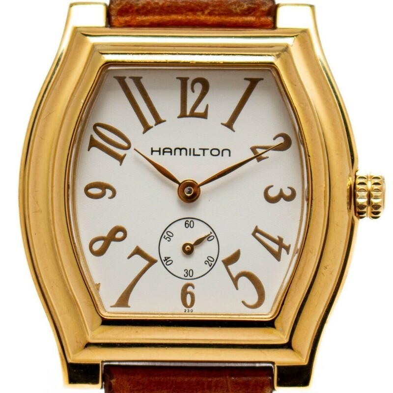 【美品】HAMILTON ダッドソン ボーイズ腕時計 H273310 白文字盤