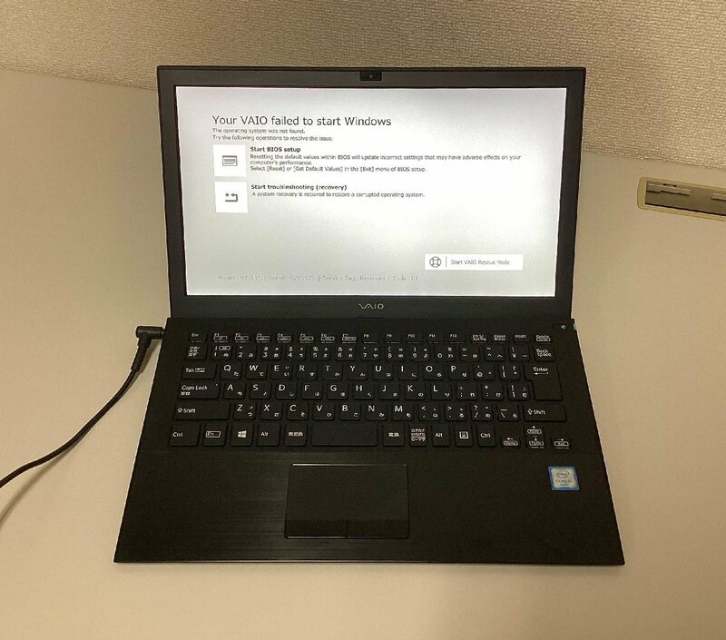 【ジャンク】VAIO VJS131C11N 第6世代 Core i3 6100U 2.3GHz 4GB SSD 128GB Bluetooth カメラ Windows10Pro ノートパソコン I260