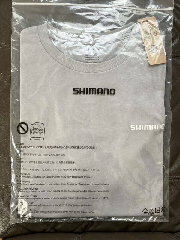 シマノ SHIMANO オーガニックコットン ロゴTシャツ Lサイズ グレー 新品 SH-004V GRAY 検索 コンクエスト ステラ 炎月 ツインパワー
