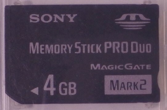 1円から売り切りスタート・・SONY ソニー MEMORY STICK PRO DUO MAGIC GATE MARK2 ４GB 20240218 j 202 0205