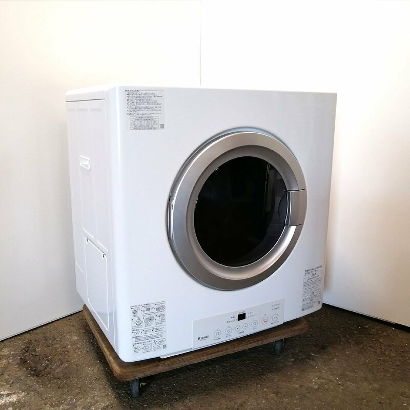 Rinnai■都市ガス用 ガス衣類乾燥機 RDT-54S-SV 乾太くん RDT-54S 左開き 5Kg 動作品 名古屋 ホワイト 2019年製 スタンダード 衣類乾燥機