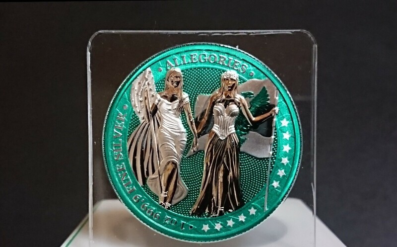 ブルーグリーン・アレゴリーズコイン (シルバープルーフ) 100枚限定品 ドイツ 2019年