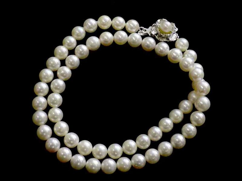 アコヤパールネックレス SV 33.5g 43cm　Jewelry Akoya-Pearl 7.0-7.5mm Necklace