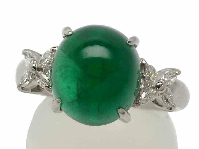 コロンビア産エメラルド ダイヤモンドリング Pt900 8.3g 16号 GIA鑑別書付き　Jewelry Colombia Emerald5.63ct Dia0.23ct Ring