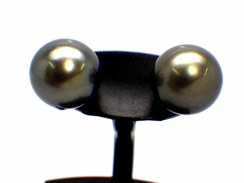 未使用品 黒蝶パール11.0mm WGK14 ピアス タヒチパール　Jewelry TAhiti-Pearl Earring　