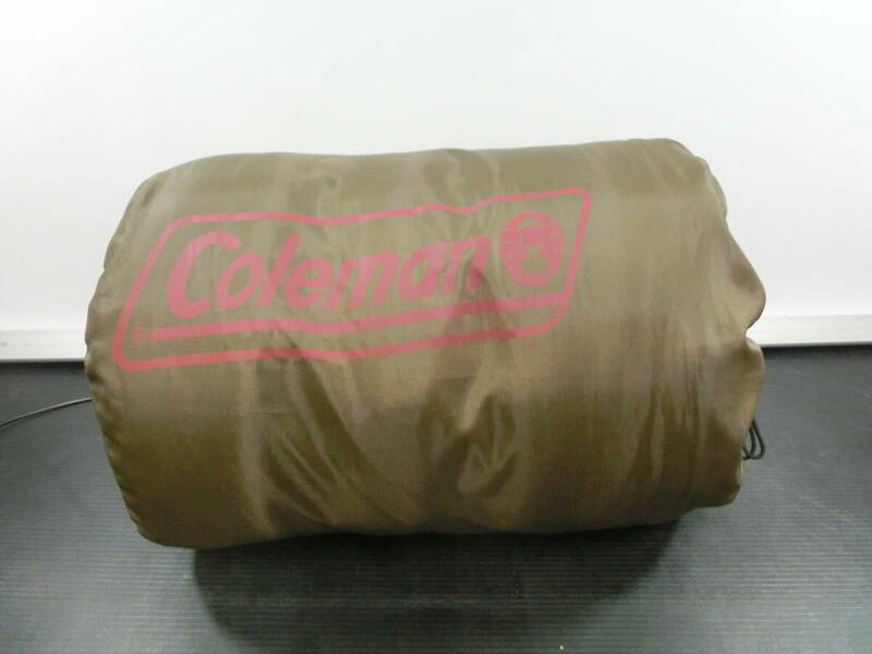 ♪♪コールマン　寝袋　シュラフ　セパレートシュラフ　スリーピングバッグ　封筒型　カーキ　良品【6D11③e】♪♪
