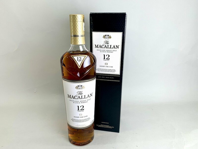 古酒 THE MACALLAN マッカラン 12年 シェリーオークカスク シングルモルトウイスキー 700ml 箱付き[01-3735