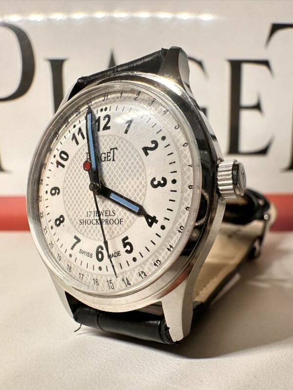 ヴィンテージ ピアジェ PIAGET 白文字盤 手巻き ユニセックス腕時計 ショックプルーフ ムーブメント 17石 スイス製 seller refurbished