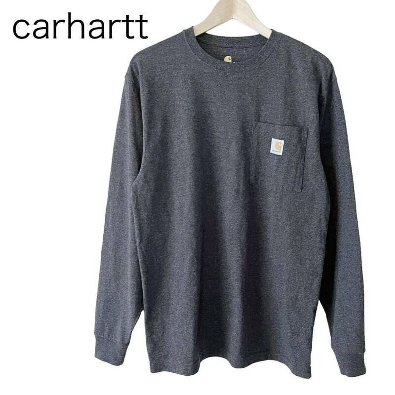 Carhartt カーハート ロンT 長袖Tシャツ 古着 長袖 古着 アメカジ コットン 綿 グレー S