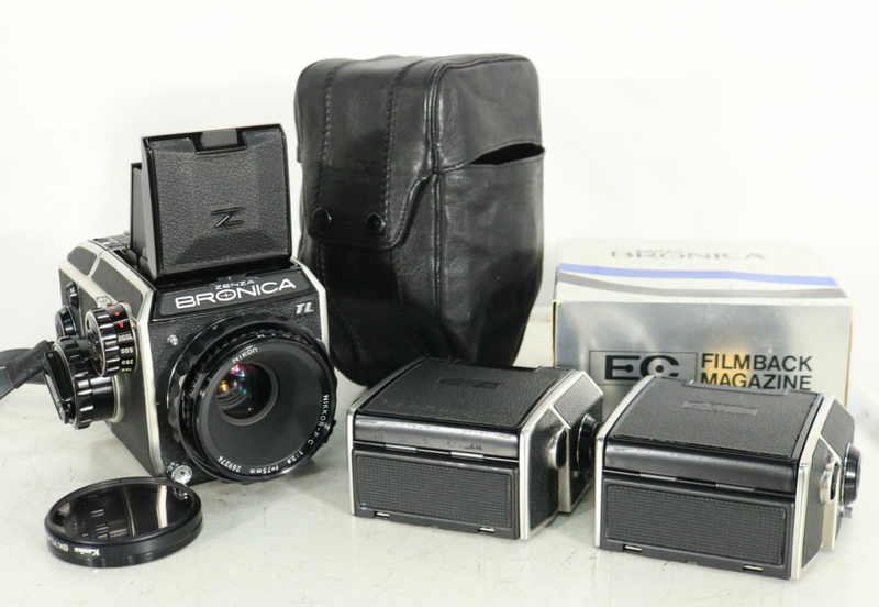 【ト滝】ZENZA BRONICA EC-TL ゼンザ ブロニカ Nikon ニコン NIKKOR-P・C 1:2.8 f=75mm レンズ ボディ 中判フィルムカメラ DS726DEM58