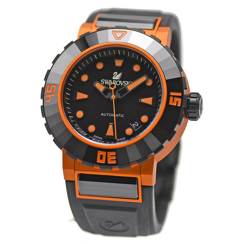 スワロフスキー SWAROVSKI オクティア アビサル オレンジ オートマティック 1124149 自動巻 200m防水 メンズ 紳士用 男性用 腕時計 中古