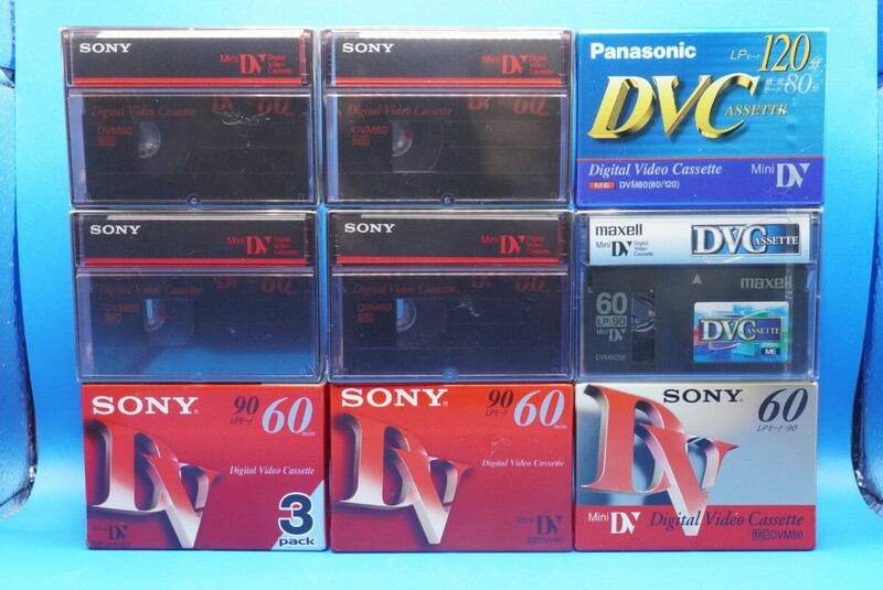 ソニー,マクセル,パナソニック ミニDVカセット Mini DV 標準60分/LP90分 10本,標準80分/LP120分 1本 合計11本 未使用,未開封品