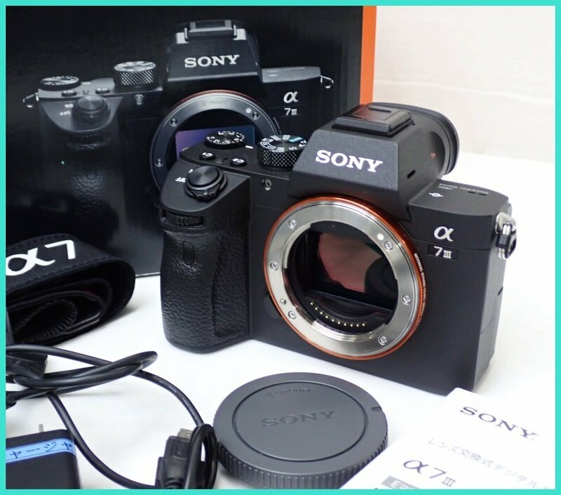 □美品 SONY/ソニー デジタル一眼カメラ α7 III ILCE-7M3 ボディ/約2420万画素/3.0型液晶/ミラーレス/付属品完備&1975800001