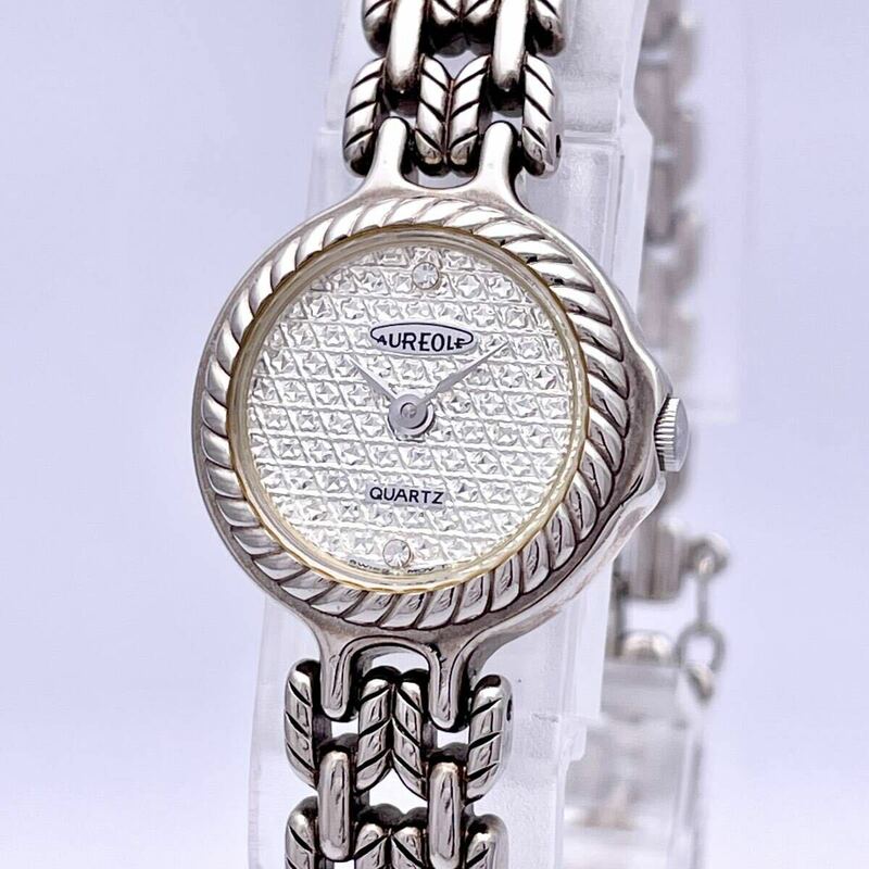 AUREOLE オレオール SW-324L 腕時計 ウォッチ クォーツ quartz メタルバンド 銀 シルバーフェイス P203