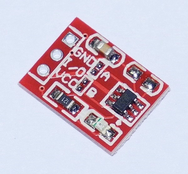 【動作確認済み】タッチセンサーモジュールTTP223 赤色LED搭載 マイコン Arduinoなどに DIY 電子工作 タッチスイッチ