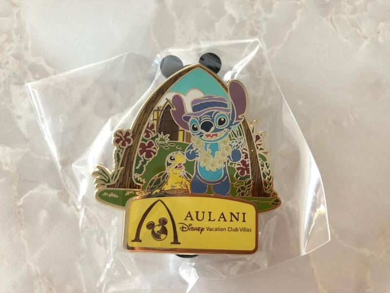 新品 未使用 限定 スティッチ＆亀 ピンバッジ ピンズ ディズニー アウラニリゾート AULANI DISNEY クリックポスト で発送 