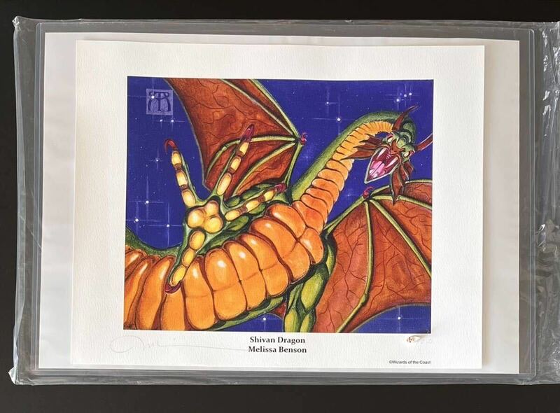 Shivan Dragon シヴ山のドラゴン　アートプリント　直筆サイン入り MTG