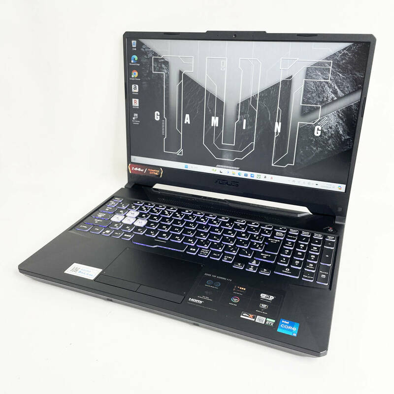 中古美品☆ASUS ゲーミングノート TUF Gaming F15 FX506HM i5-11400H Win11 メモリ16GB NVMe SSD512GB RTX3060 動作良好 送料無料