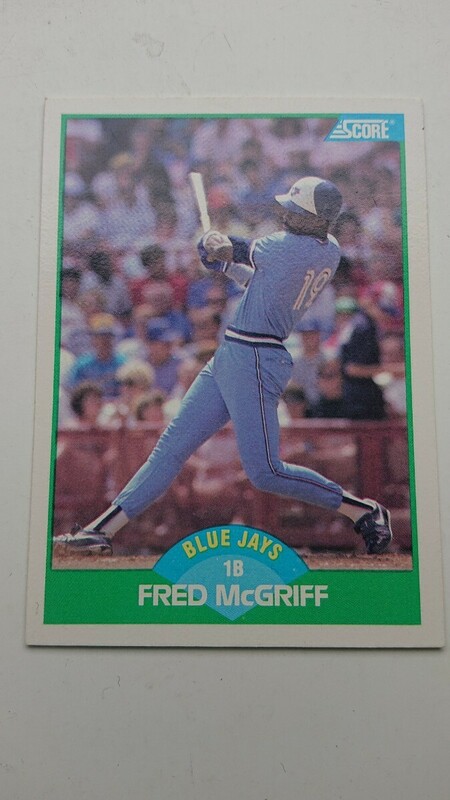 フレッド・マグリフ！FRED McGRIFF 1989 SCORE 6 MLBトロント・ブルージェイズ TRONT BLUEJAYS
