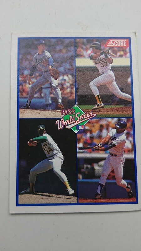 1988 WORLD SERIES ワールドシリーズ！ 1989 SCORE 582 MLBロサンゼルス・ドジャース　オークランド・アスレチックス