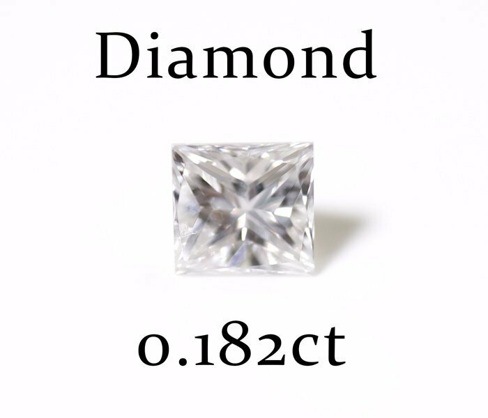 Y-6☆ルース ダイヤモンド 0.182ct（H/SI-2/QUADRILLION）日本宝石科学協会ソーティング付き