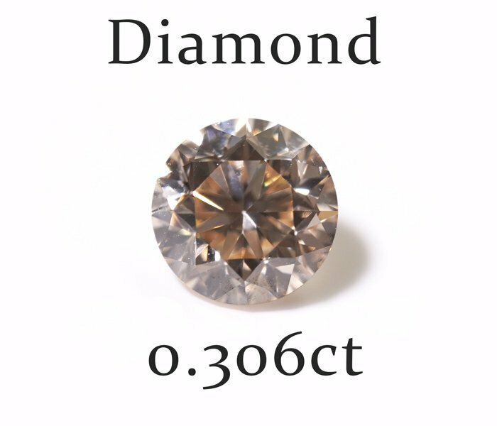Y-28☆ルース ダイヤモンド 0.306ct（LightBrown/SI-1/FAIR）日本宝石科学協会ソーティング付き