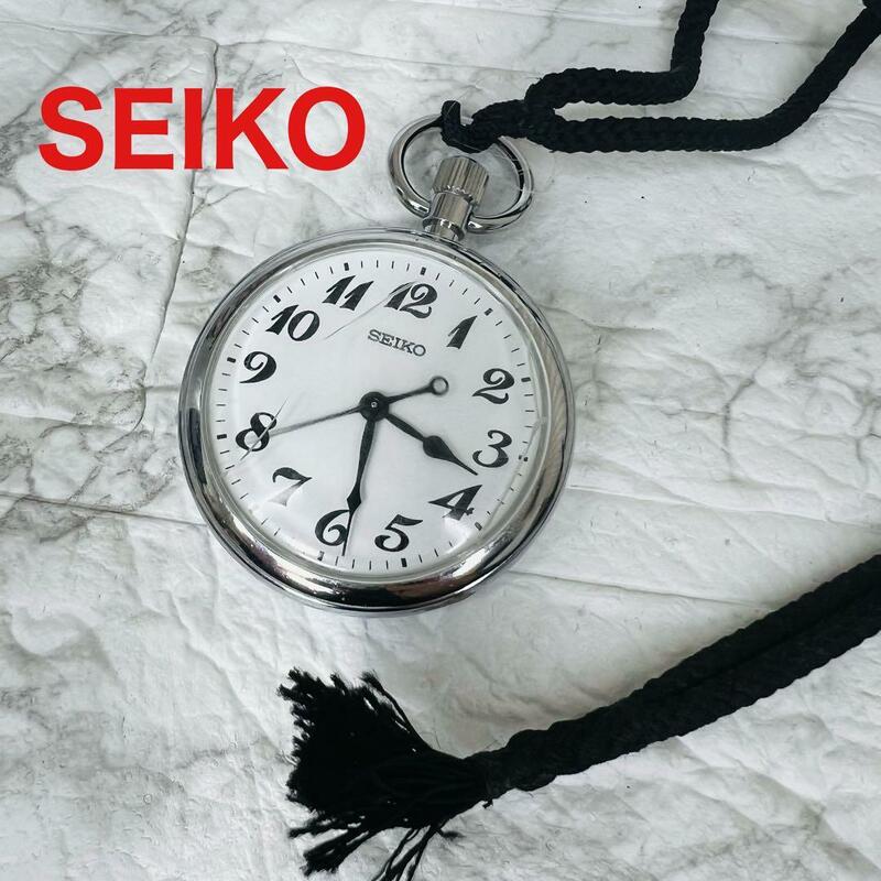 SEIKO 7C21-0A20 懐中時計　セイコー　ガラス面ひび　水友会刻印あり