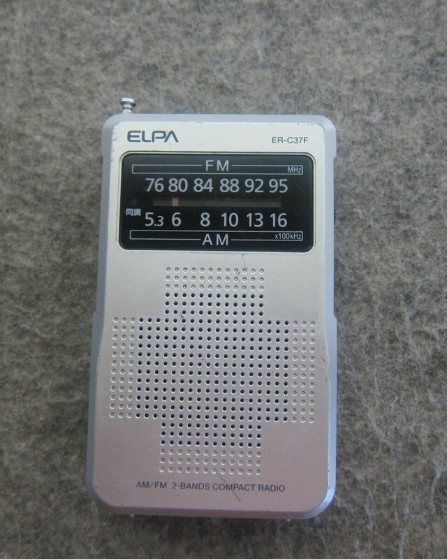 ELPA 朝日電器 FM/AMコンパクトラジオ ER-C37F ワイドFM対応 受信動作確認品 12-26-6