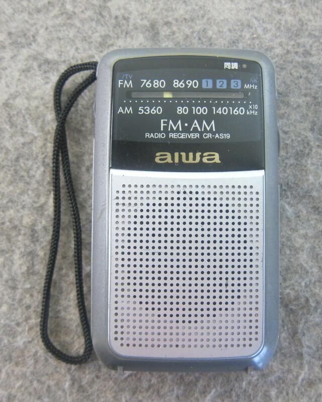 aiwa 現ソニー AM/FMコンパクトラジオ CR-AS19 動作確認品 12-24-3