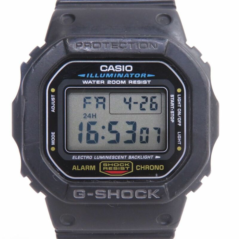 160 CASIO カシオ G-SHOCK DW-5600E-1 クオーツ 腕時計 ※中古