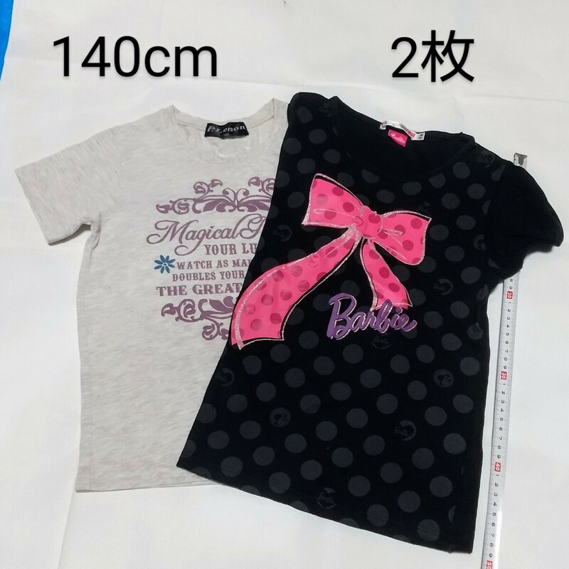 ユニクロ/バービー ＋ ノンブランド 140cm 半袖Tシャツ 2枚 女の子