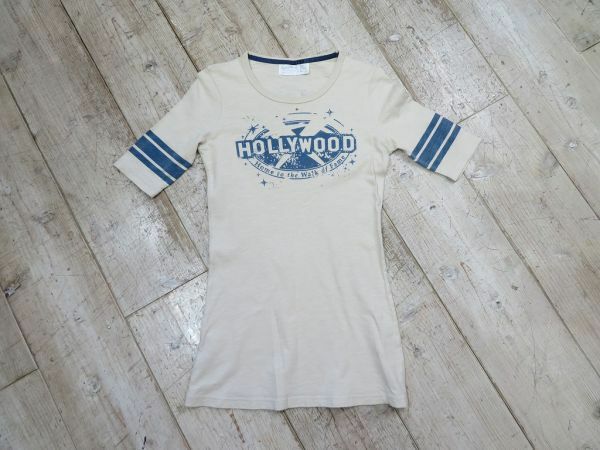 【古着】 米国製 HOLLY WOOD ロゴ入り Tシャツ サイズ：M 検索用⇒ 半袖/アメカジ/おしゃれ/かわいい/E0414