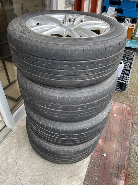 4本セット！日産アルミホイール ブリヂストン タイヤセット 225/55R17 97W