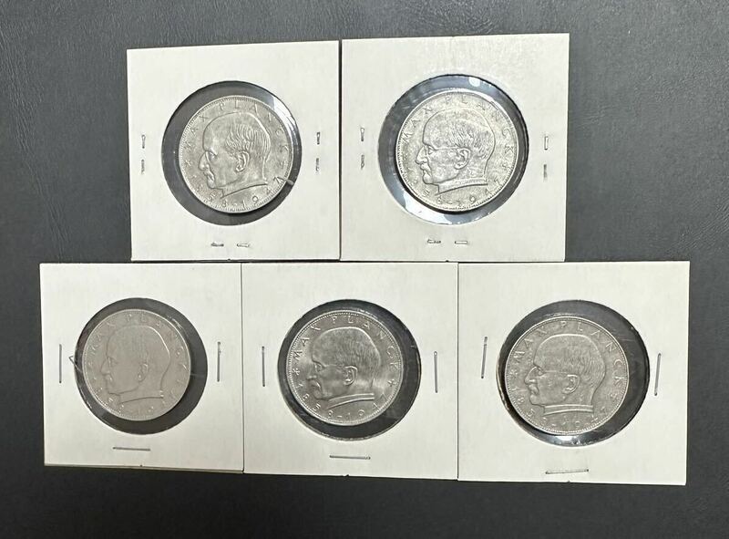 ■希少レア■ ドイツ ２マルク 硬貨 コイン アンティークコイン 5枚セット 詳細不明