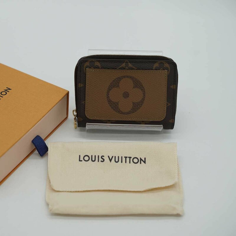 △美品　ルイヴィトン LOUIS VUITTON 財布 二つ折り ウォレット ポルトフォイユ・ルー ラウンドファスナー モノグラム ジャイアント M81461
