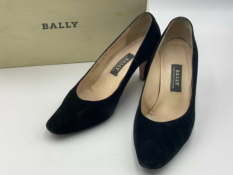 □★【BALLY】バリー 革靴 パンプス 黒 スエード 23cm (S0407)