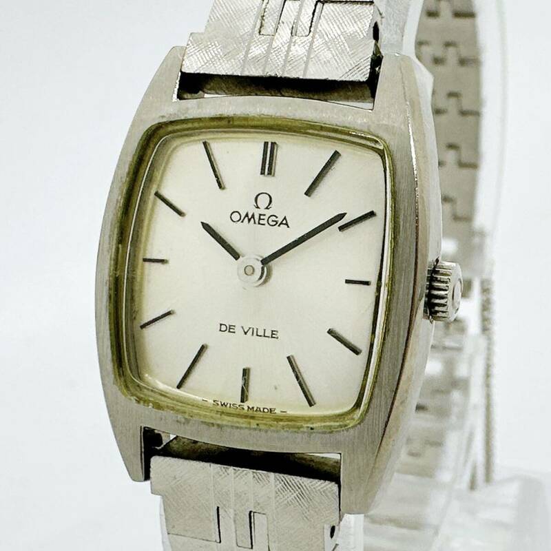 04265 オメガ OMEGA 稼働品 デビル DE VILLE レディース 腕時計 手巻き シルバーカラー アンティーク ヴィンテージ