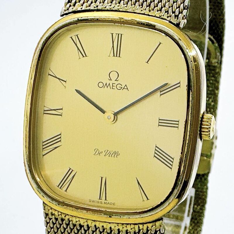 04021 オメガ OMEGA デビル DE VILLE メンズ 腕時計 手巻き ゴールドカラー アンティーク ヴィンテージ