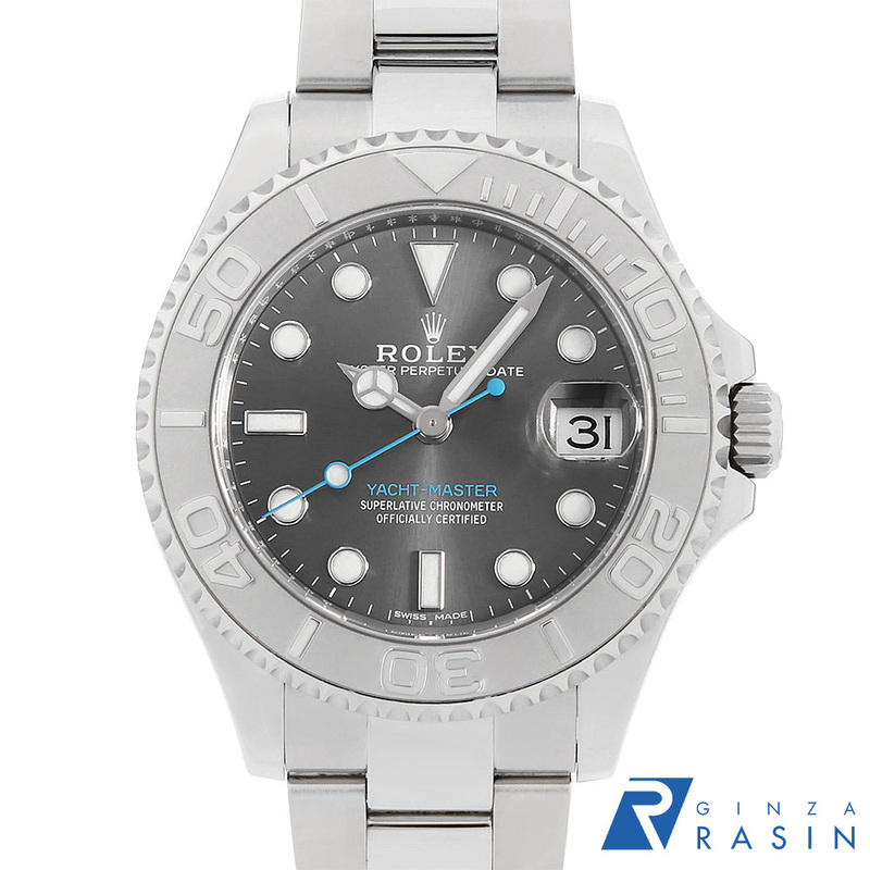 ロレックス ヨットマスター ロレジウム 268622 スレート (ダークロジウム/グレー) ランダム番 中古 ボーイズ(ユニセックス) 腕時計