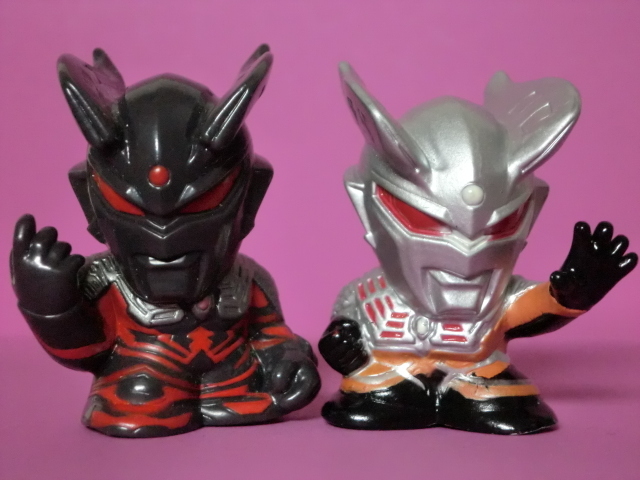 ダークロプスゼロ＆ゼロダークネス　ソフビ指人形／SD／ウルトラマンゼロ／ベリアル／怪獣／商品説明欄全部必読！入札条件＆取引条件厳守！