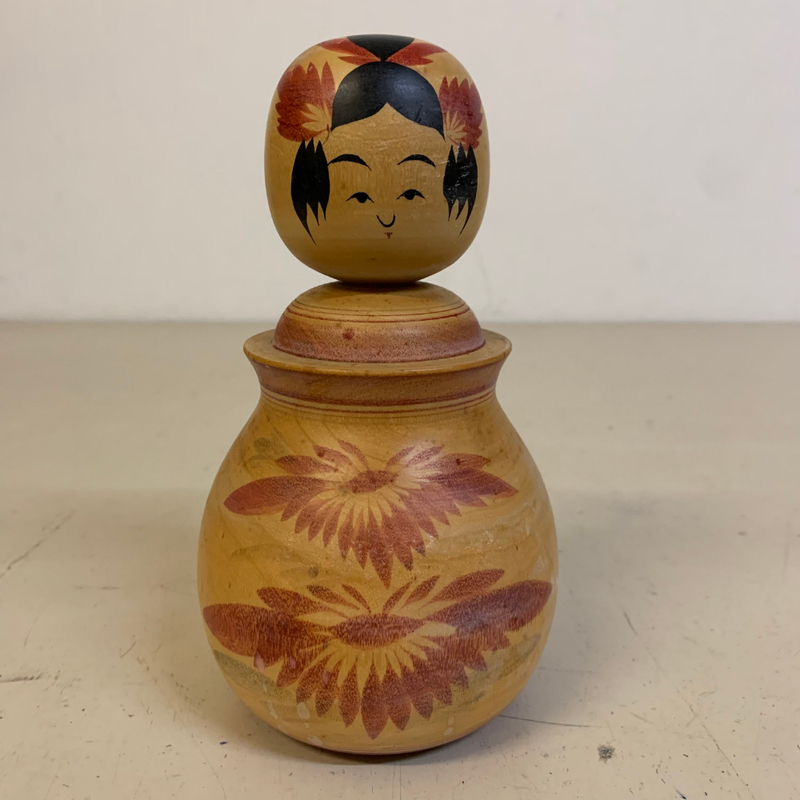 加賀 伝統工芸村 ゆのくにの森 女の子 こけし 日本製 木の人形 Kokeshi doll Japanese wooden doll 民芸品 伝統工芸【1968