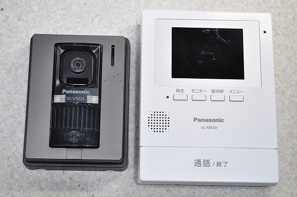 中古■Panasonic パナソニック モニター親機 VL-ME30X カメラ玄関子機 VL-V522L-S セット インターホン テレビドアホン