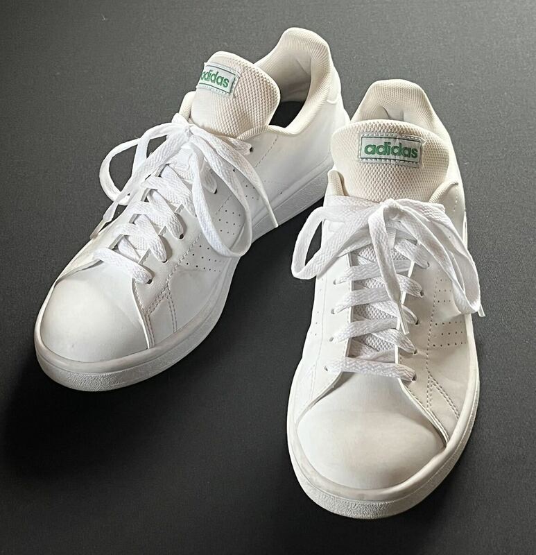 adidas★アディダス★（24.0）アドバンコート ベース EE7690 スニーカー 靴/ホワイト+グリーン