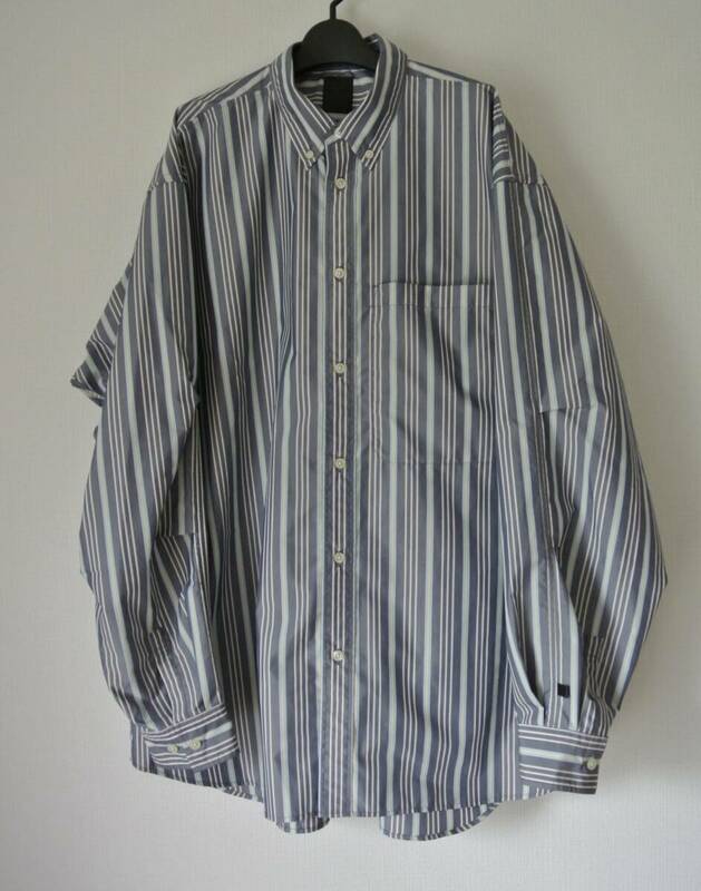 DAIWA PIER39 TECH BD 　XL　ダイワ　TECH BUTTON DOWN SHIRTS L/S STRIPE テック ボタン ダウン シャツ ストライプ BE-89022W