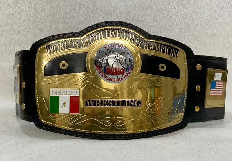 MW0427◆ NWA世界ミドル級 WORLDS MIDDLEWEIGHT CHAMPION レスリング レプリカ チャンピオンベルト 