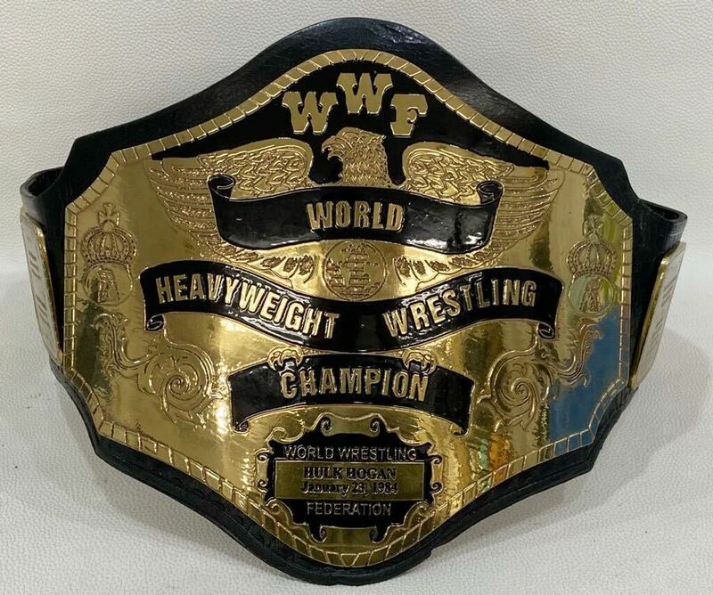 MW0414◆ WWF世界ヘビー級ベルト 84 ハルクホーガン BLACKモデル レプリカ チャンピオンレプリカベルト チャンピオンベルト