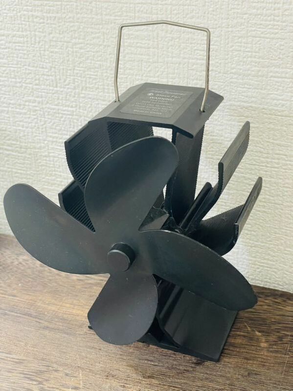 ストーブファン 薪ストーブ Heat Powered Stove Fan 4ブレード　熱風　ストーブファン ログバーナー　作動確認