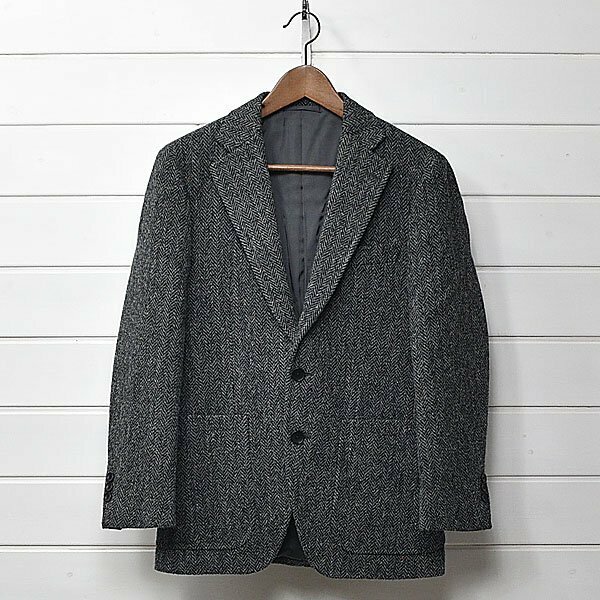 ピルグリム トゥモローランド ハリスツイード ジャケット 44 グレー PILGRIM TOMORROWLAND Harris Tweed｜24c2502